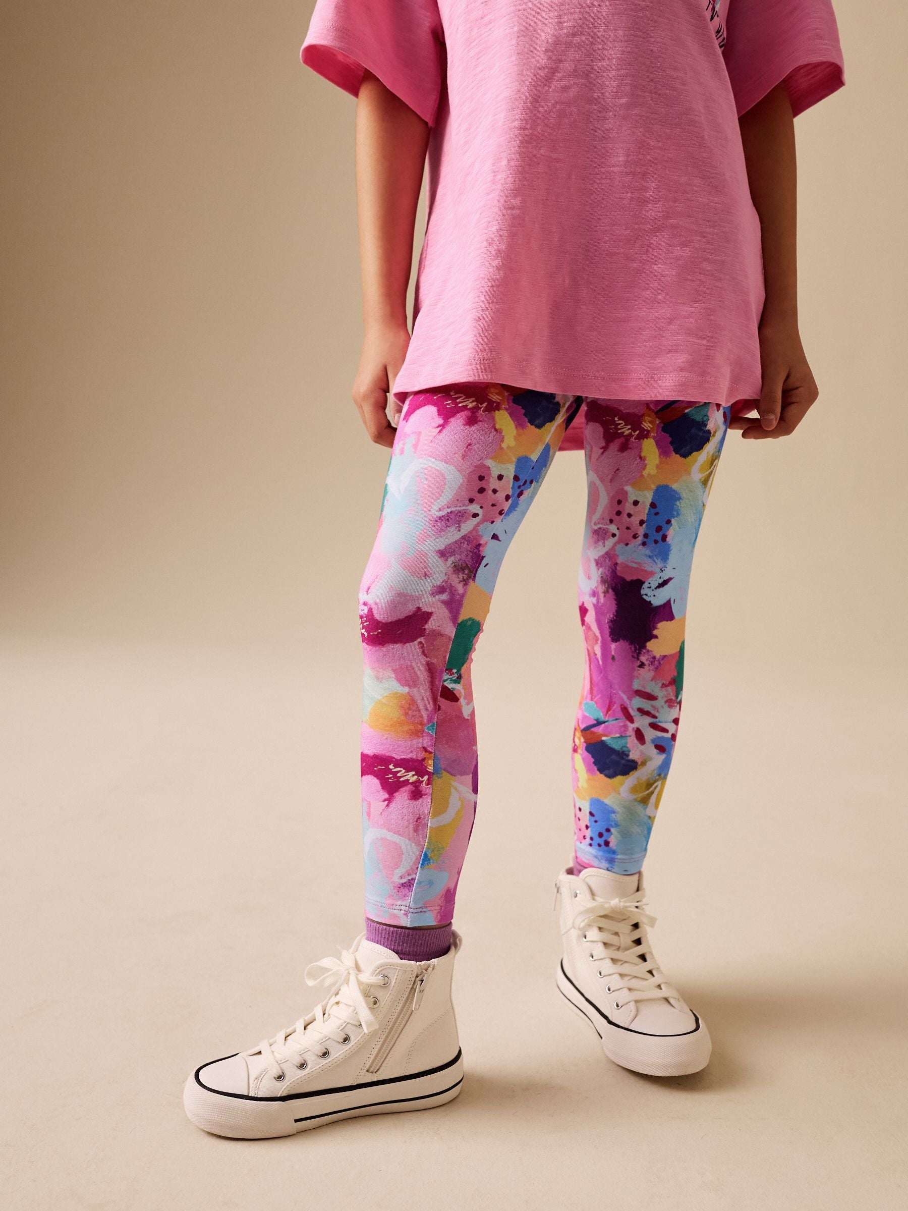 Dsiney Kidz - Pink Floral Unicorn T-Shirt and Leggings Set (3-16yrs) image 4