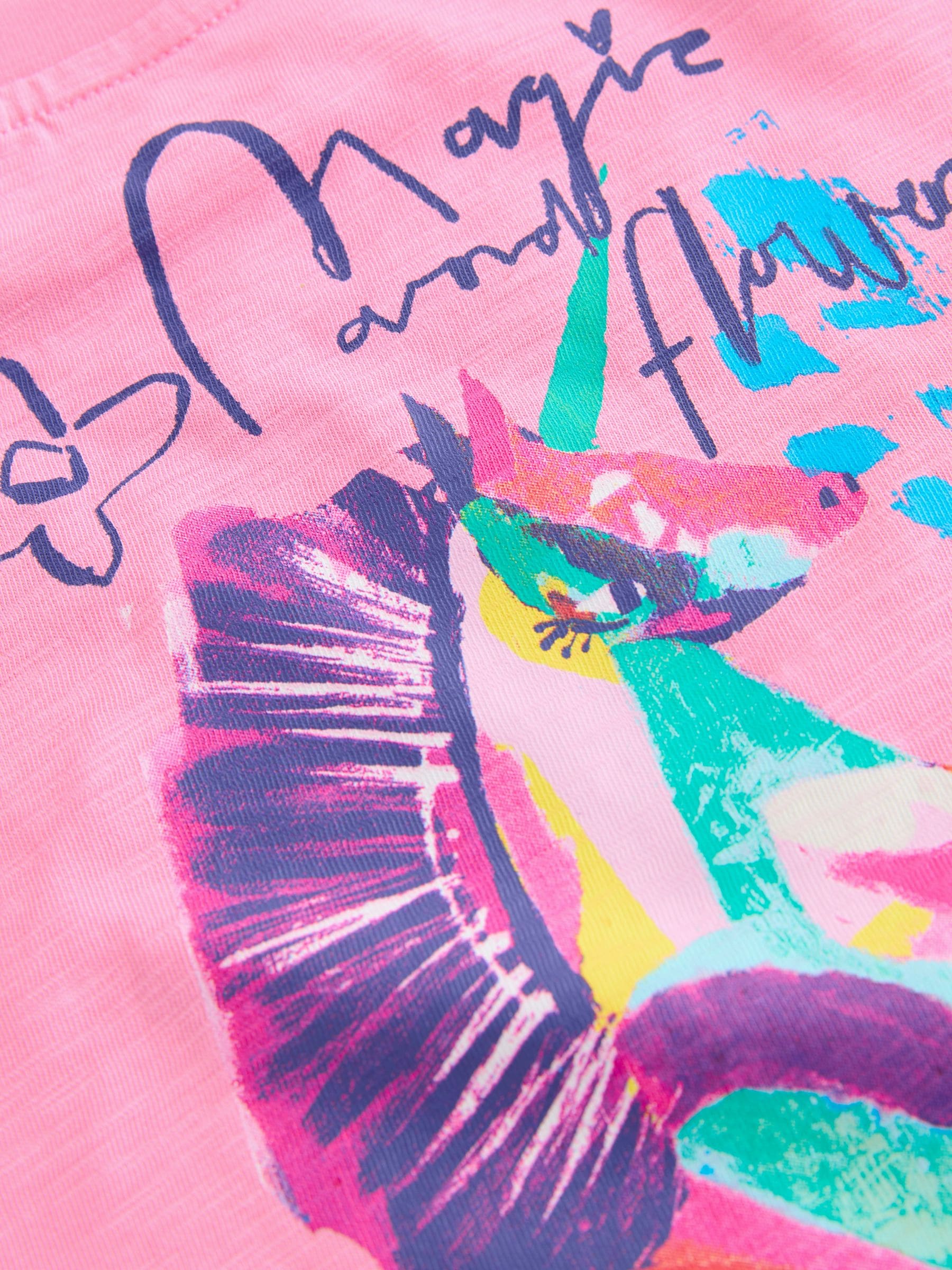 Dsiney Kidz - Pink Floral Unicorn T-Shirt and Leggings Set (3-16yrs) image 8