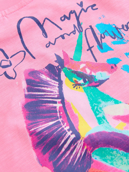 Dsiney Kidz - Pink Floral Unicorn T-Shirt and Leggings Set (3-16yrs) image 8