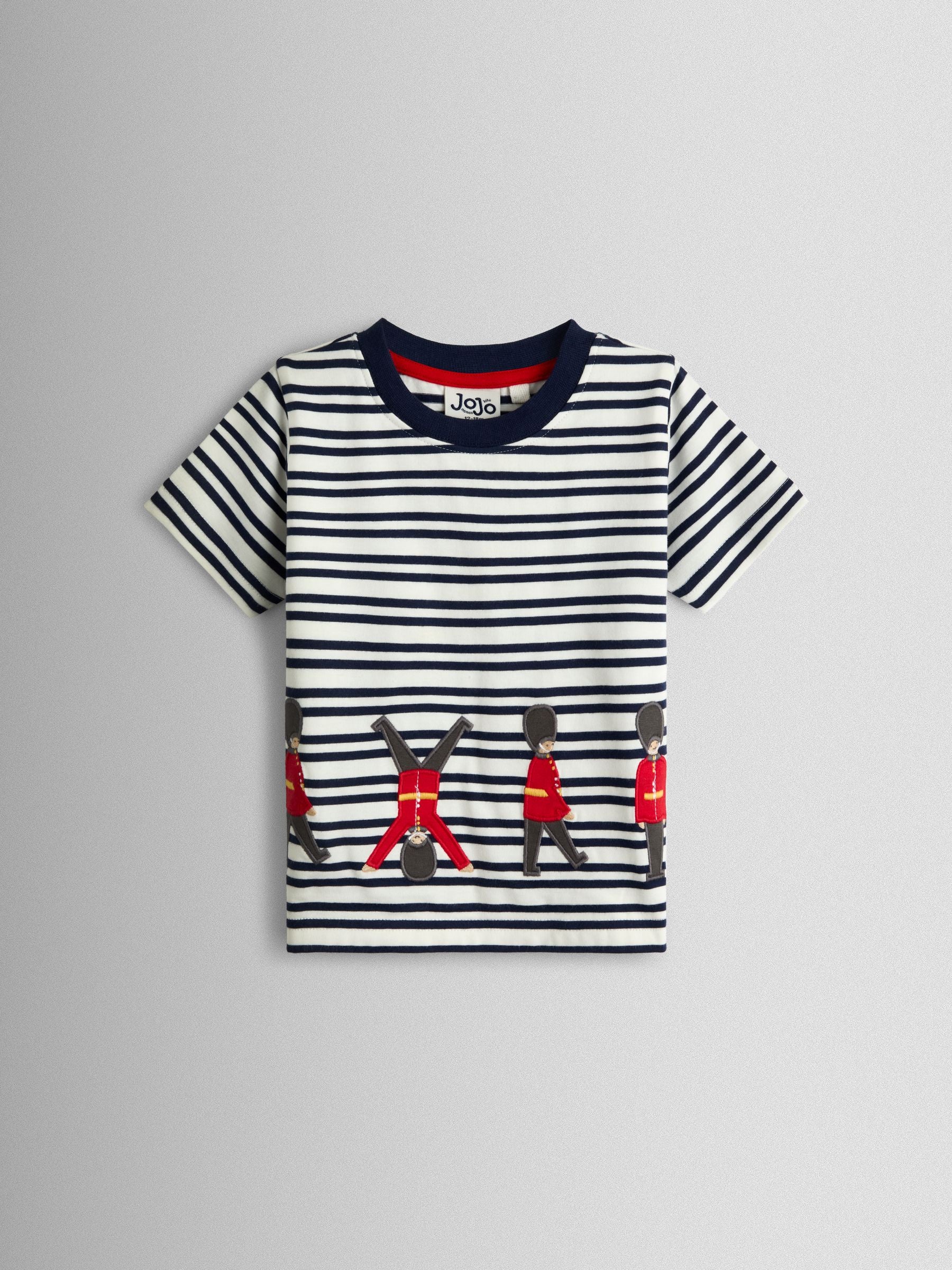 Dsiney Kidz - JoJo Maman Bébé Navy & White London Guard Appliqué T-Shirt image 1