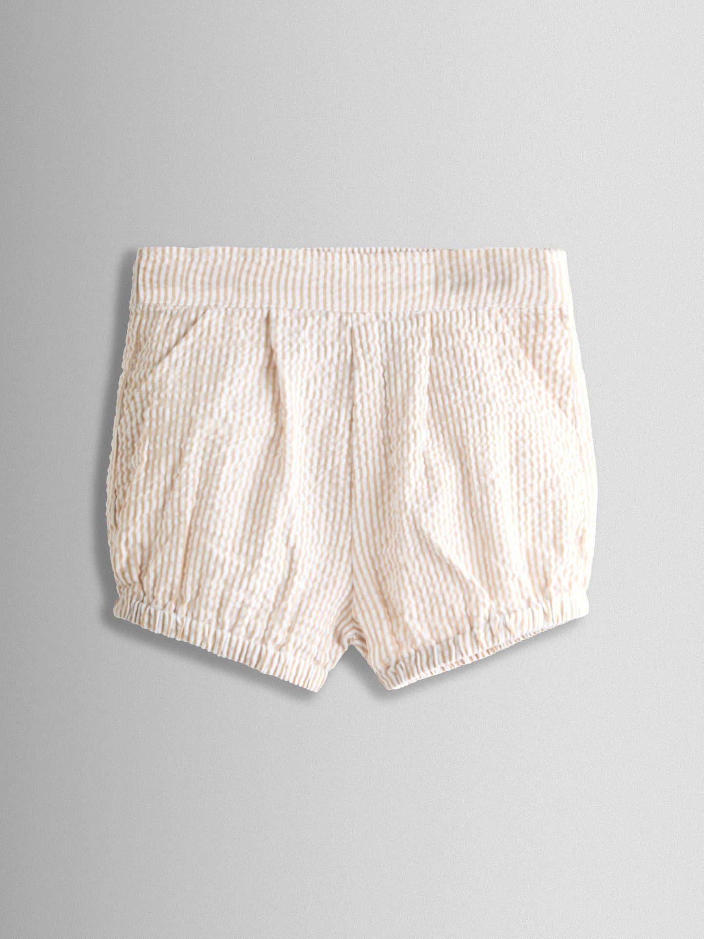 JoJo Maman Bébé White & Natural 2-Piece Classic Body & Stripe Short Set image 4