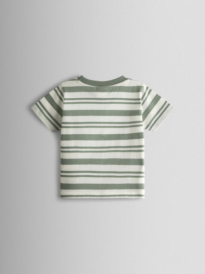 JoJo Maman Bébé Khaki Green Safari Appliqué T-Shirt image 2