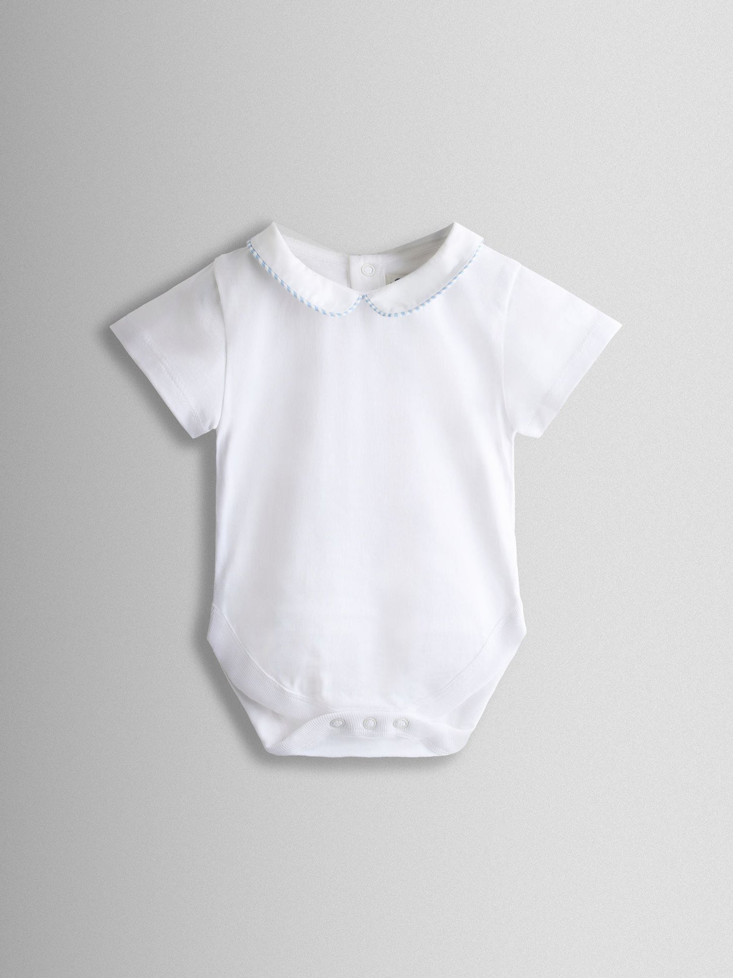 JoJo Maman Bébé Light Blue 2-Piece Chick Embroidered Dungarees & Body Set image 4