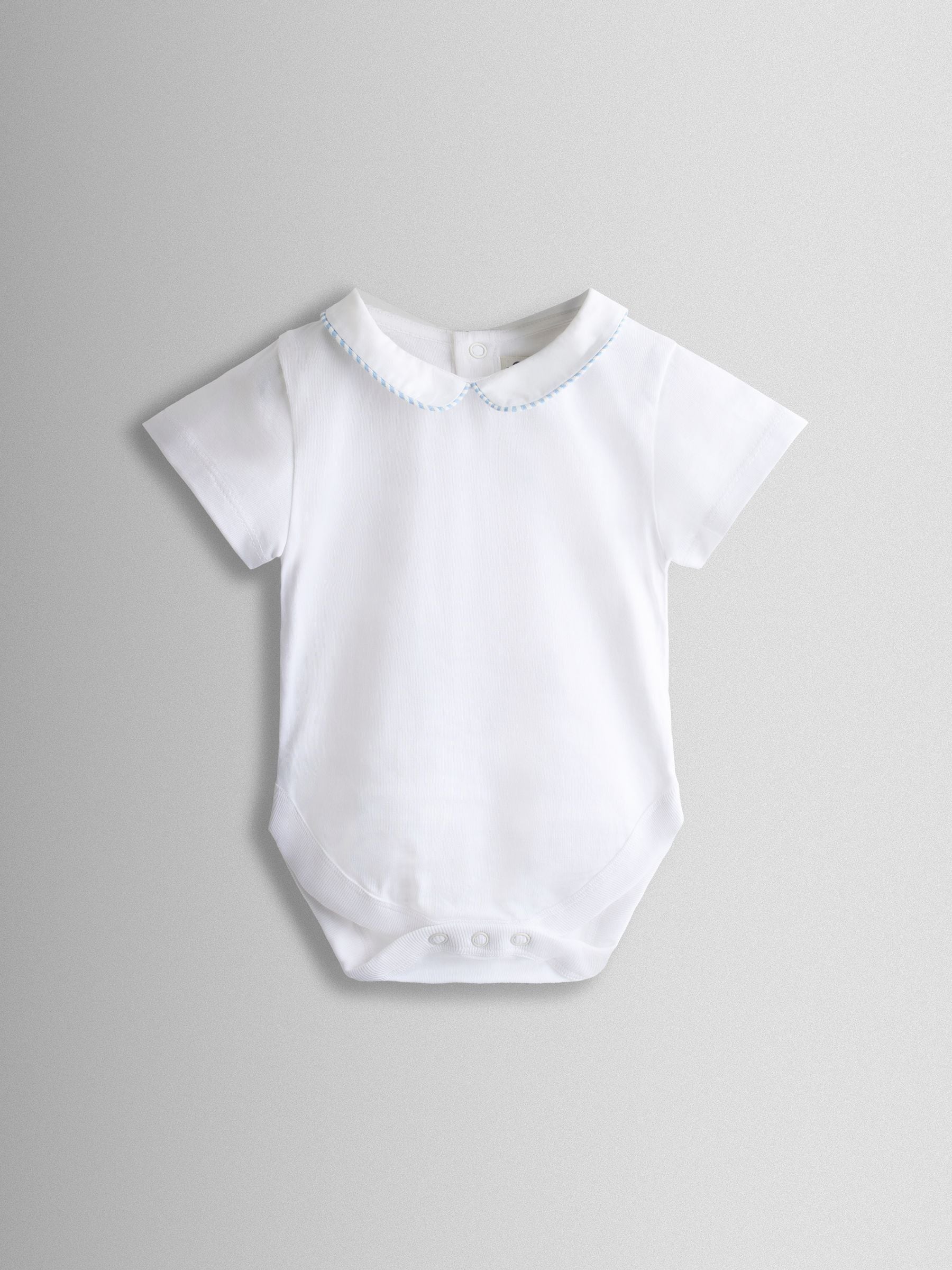 JoJo Maman Bébé Light Blue 2-Piece Chick Embroidered Dungarees & Body Set image 4