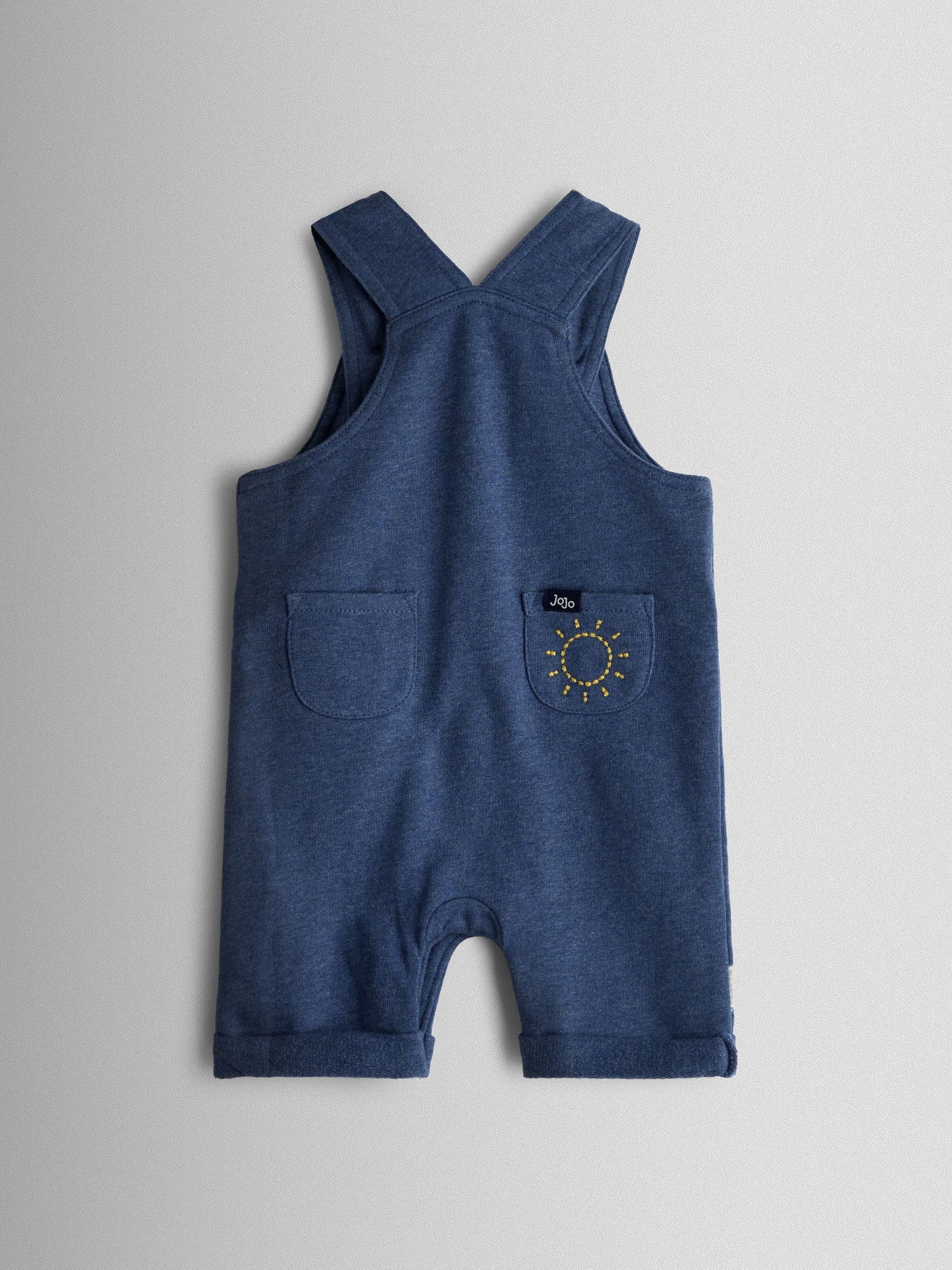 JoJo Maman Bébé Blue Boat 2-Piece Appliqué Dungarees & T-Shirt Set image 3
