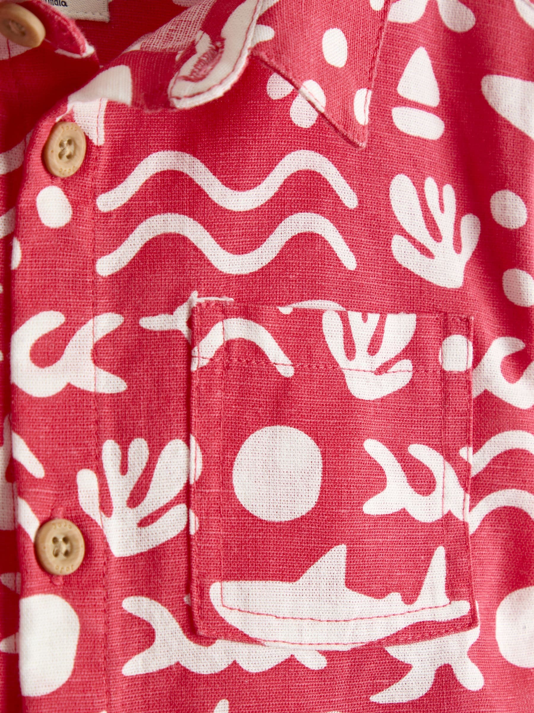 JoJo Maman Bébé Red Ocean 2-Piece Shirt & Short Set image 6
