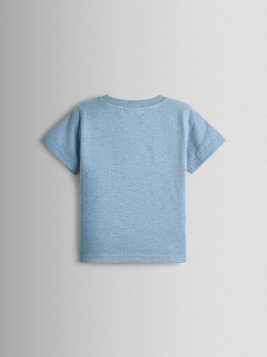 JoJo Maman Bébé Blue Lighthouse Scene Appliqué T-Shirt image 2