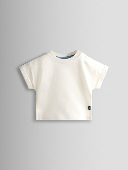 JoJo Maman Bébé Blue 2-Piece Stripe Dungarees & T-Shirt Set image 3