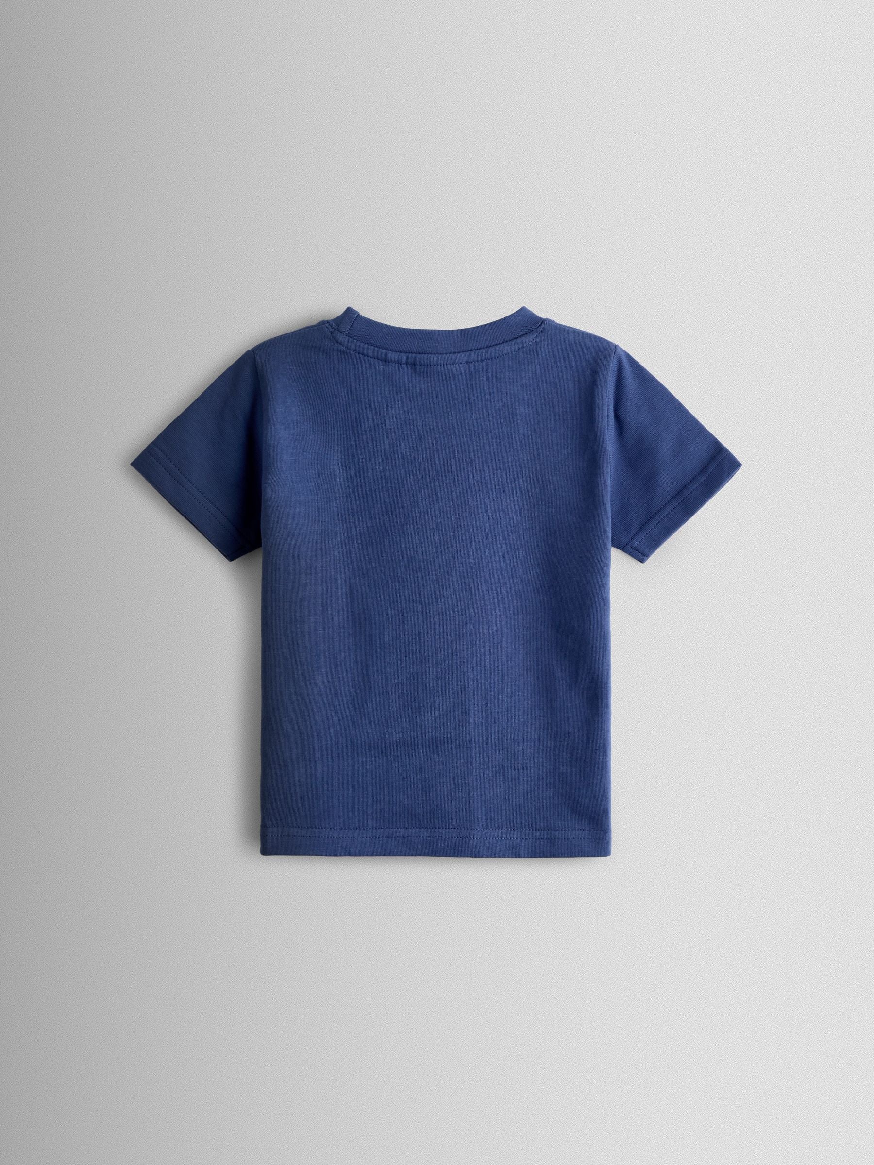 JoJo Maman Bébé Blue 2-Piece Dino T-Shirt & Shorts Set image 3