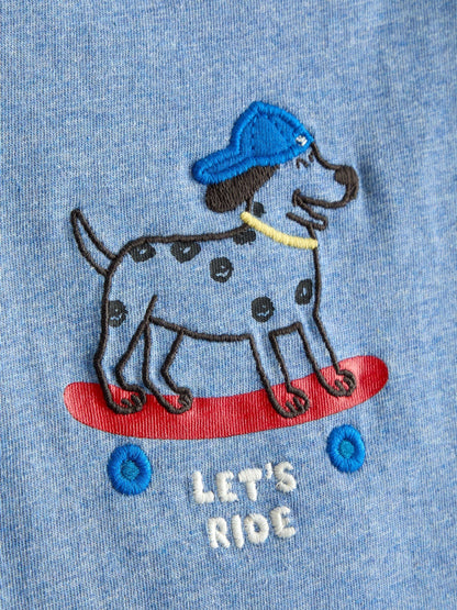 JoJo Maman Bébé Blue Dog Embroidered Top image 4