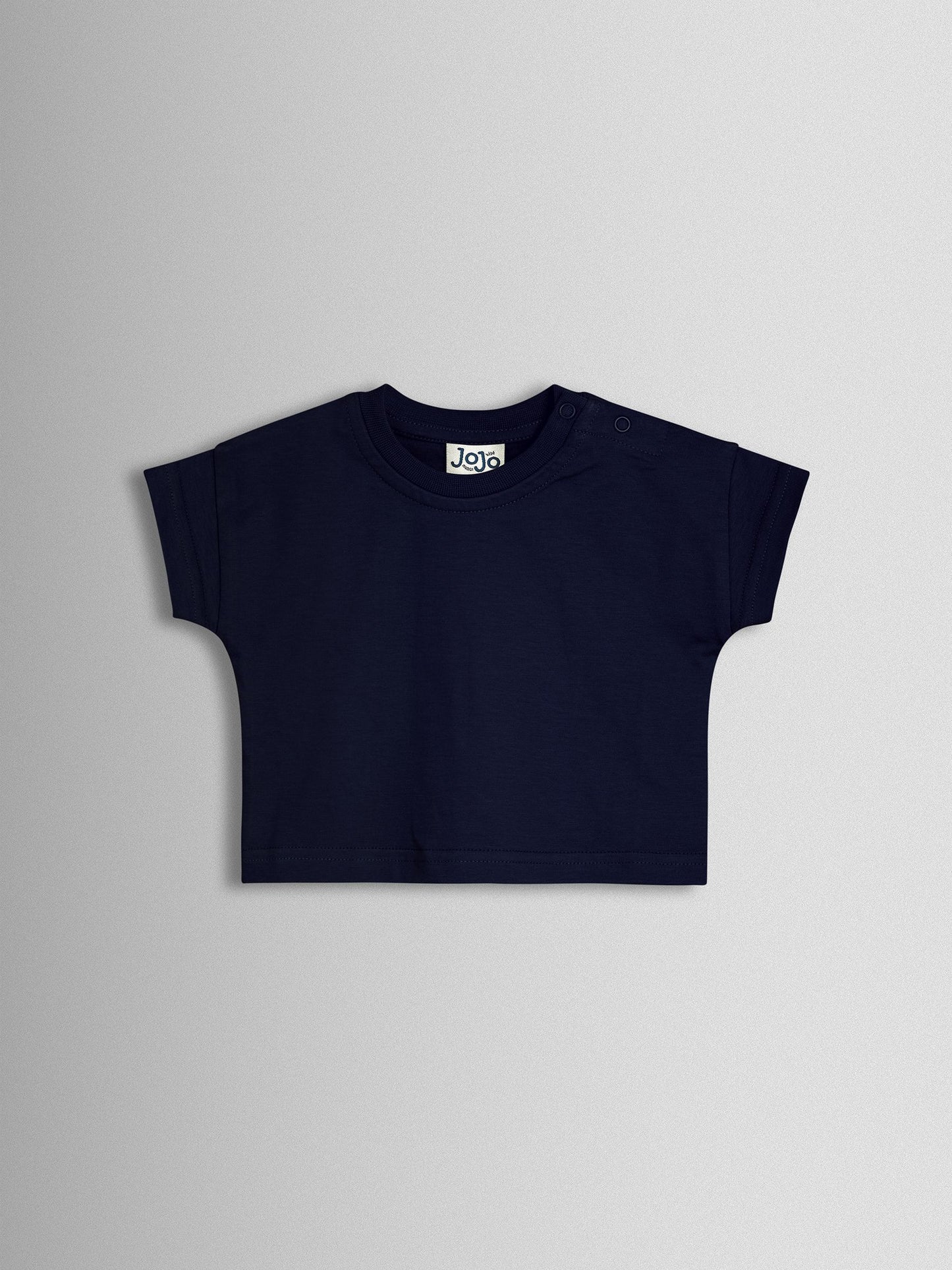 JoJo Maman Bébé Dark Navy Blue 2-Piece Checkerboard Dungarees & T-Shirt Set image 4