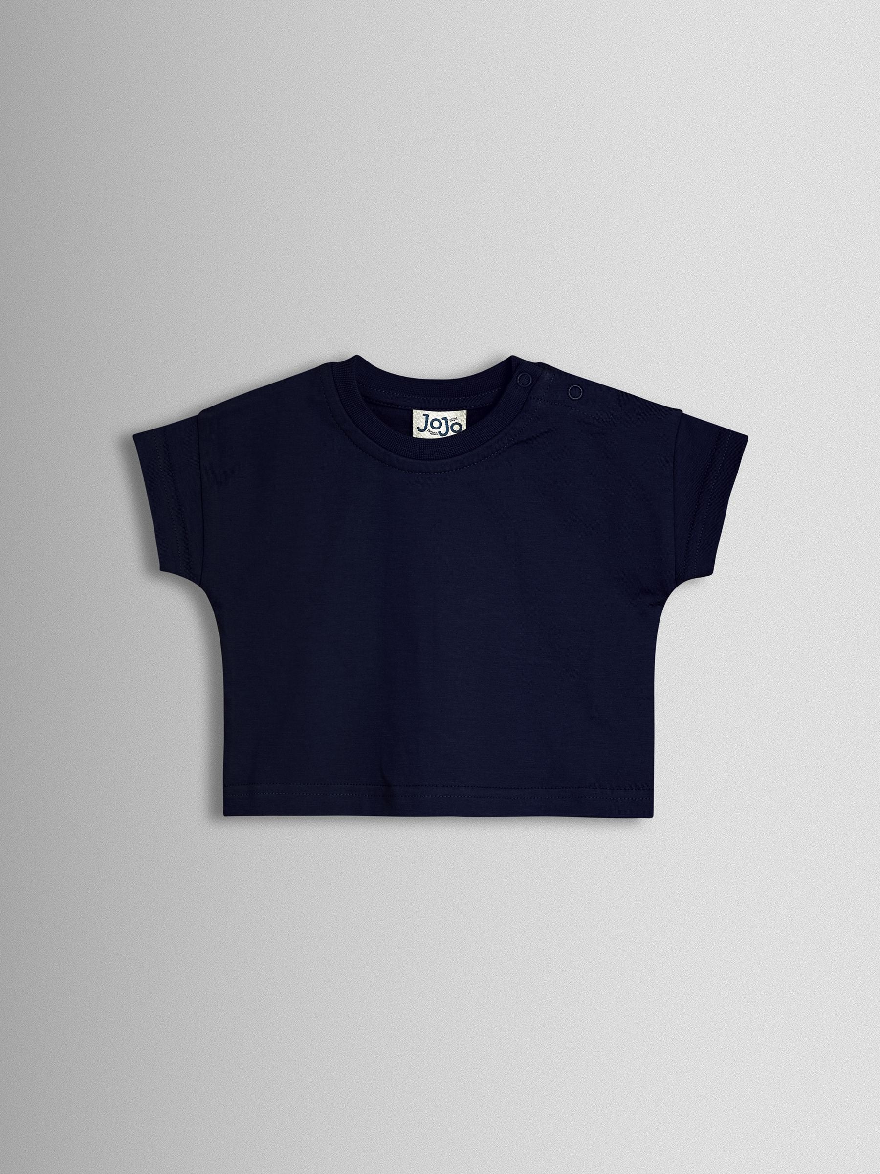 JoJo Maman Bébé Dark Navy Blue 2-Piece Checkerboard Dungarees & T-Shirt Set image 4