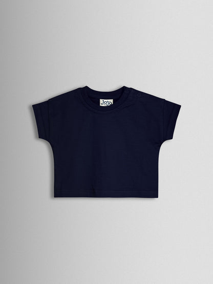 JoJo Maman Bébé Dark Navy Blue 2-Piece Checkerboard Dungarees & T-Shirt Set image 4
