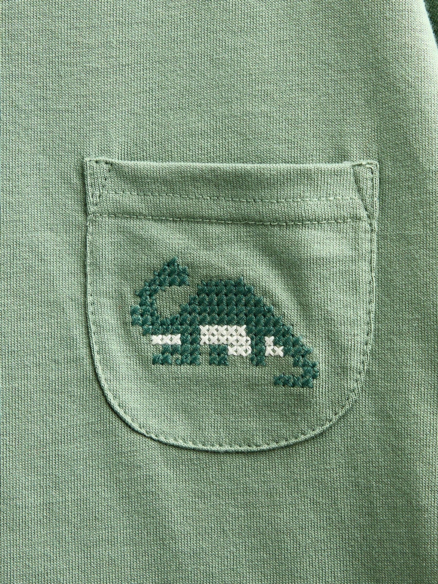 Dsiney Kidz - JoJo Maman Bébé Khaki Green 2-Piece T-Shirt & Shorts Set image 6