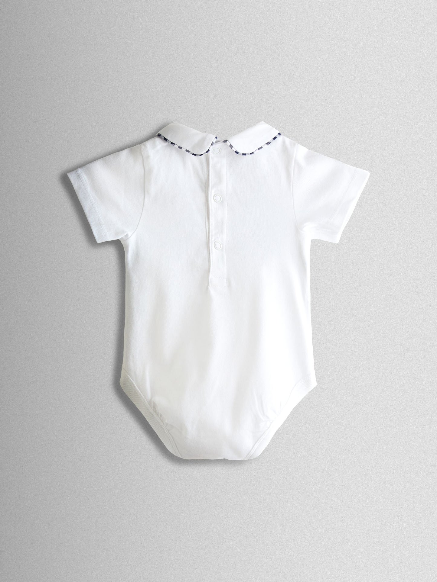 JoJo Maman Bébé Navy Guard 2-Piece Smocked Embroidered Body & Shorts Set image 3