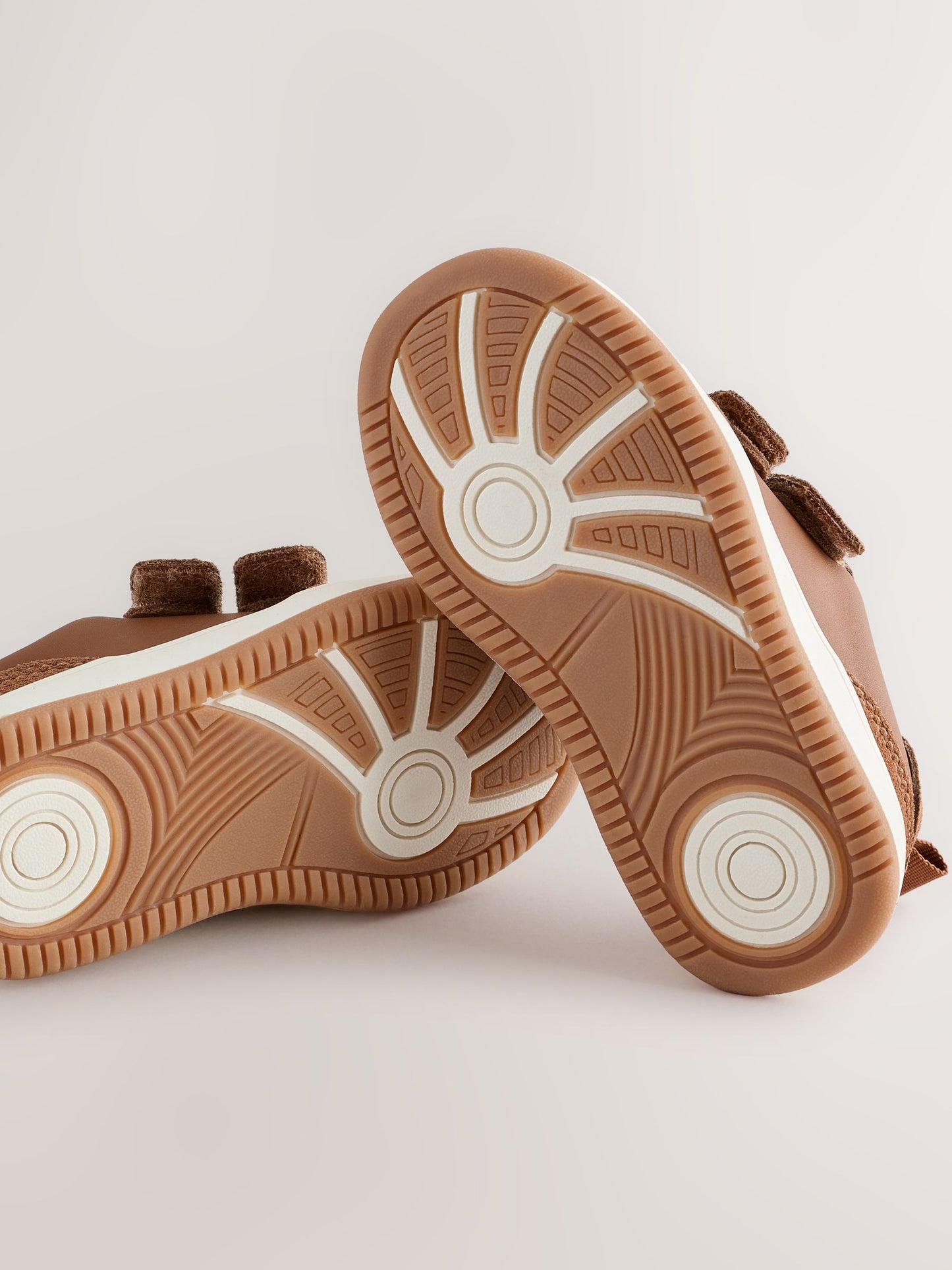 Tan Brown Standard Fit (F) Touch Fastening Leather First Walker Baby Shoes image 4