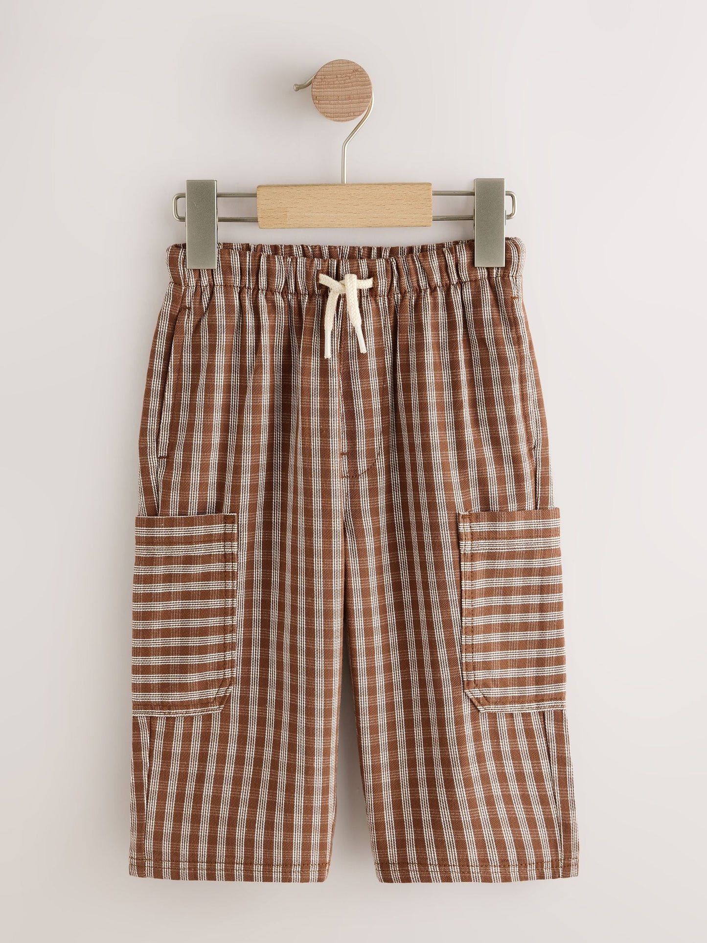 Rust Brown Print Side Pocket Wide Trousers (3mths-7yrs) image 2