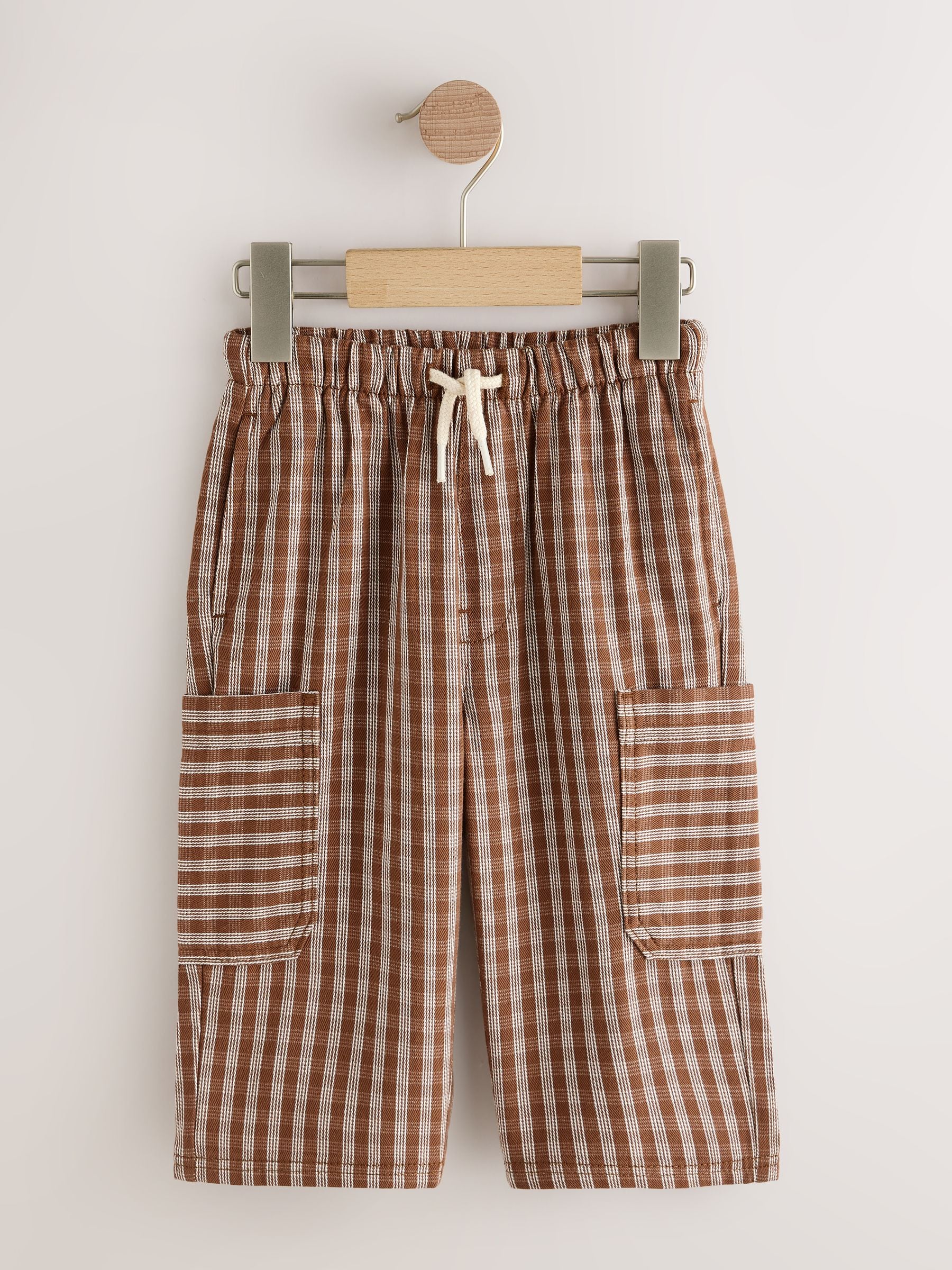 Rust Brown Print Side Pocket Wide Trousers (3mths-7yrs) image 2