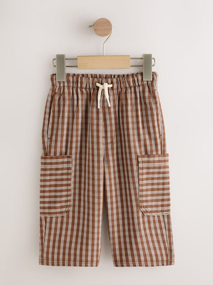 Rust Brown Print Side Pocket Wide Trousers (3mths-7yrs) image 2