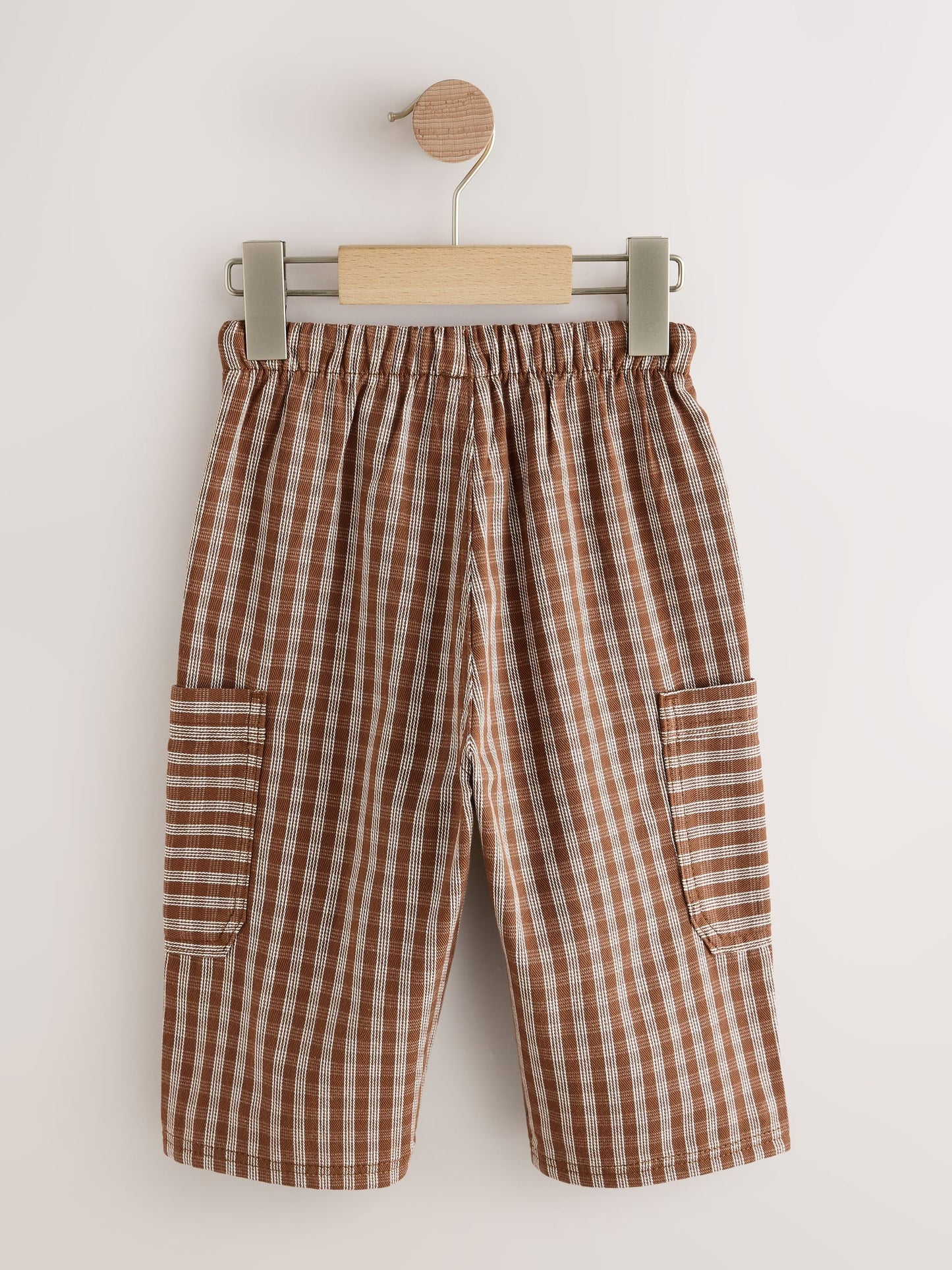 Rust Brown Print Side Pocket Wide Trousers (3mths-7yrs) image 3