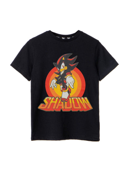 Dsiney Kidz - Vanilla Underground Black Sonic the Hedgehog Shawdow Rings Short Sleeved T-Shirt image 1
