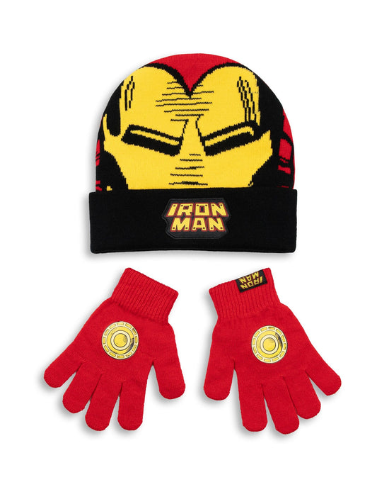 Dsiney Kidz - Vanilla Underground Red Marvel Iron Man Beanie and Gloves Set image 1