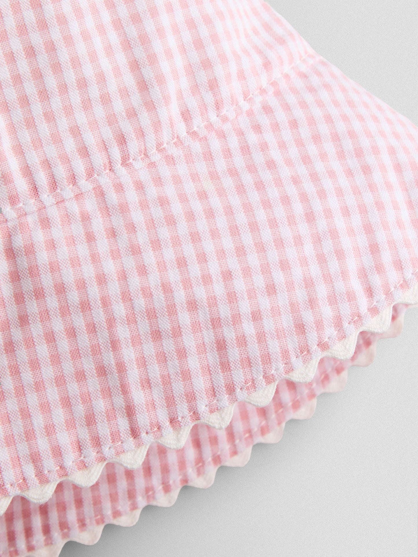 JoJo Maman Bébé Pink Gingham Floppy Sun Hat image 3