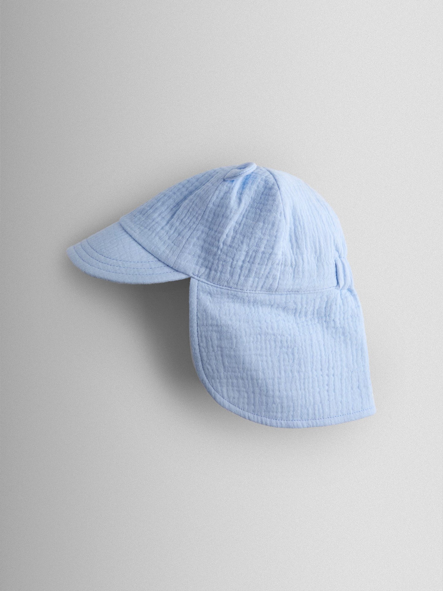 JoJo Maman Bébé Blue Cheesecloth Legionnaire Cap image 2