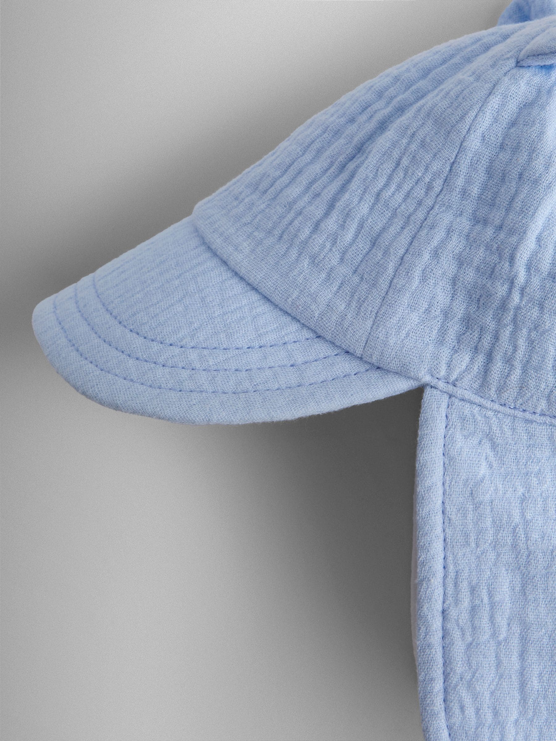JoJo Maman Bébé Blue Cheesecloth Legionnaire Cap image 3