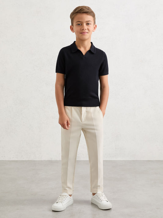 Disney Kidz - Reiss Navy Duchie 3-9 yrs Wool Open-Collar Polo Shirt image 1