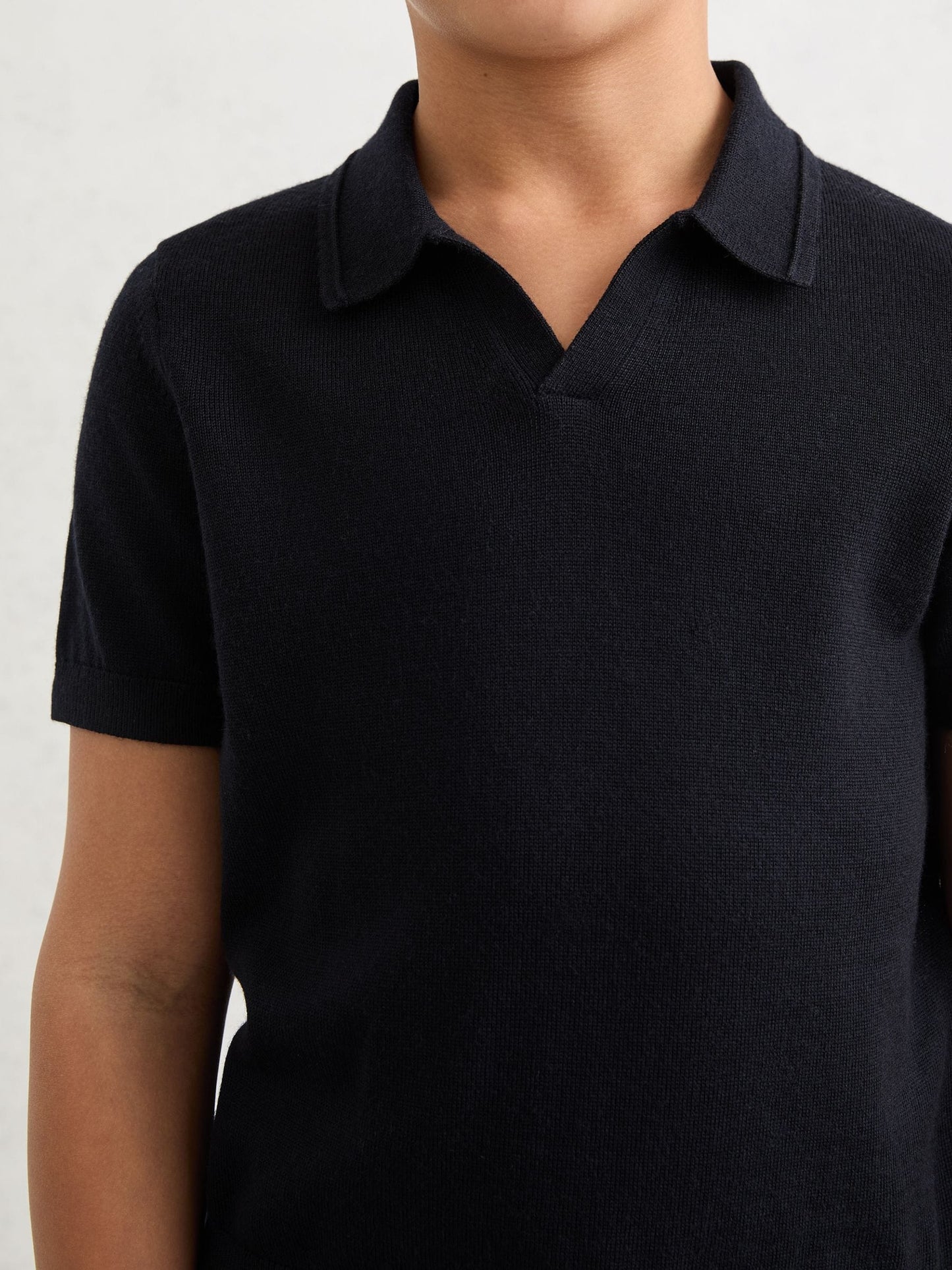 Dsiney Kidz - Reiss Navy Duchie 3-9 yrs Wool Open-Collar Polo Shirt image 4