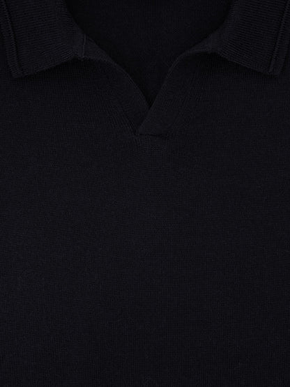 Dsiney Kidz - Reiss Navy Duchie 3-9 yrs Wool Open-Collar Polo Shirt image 5