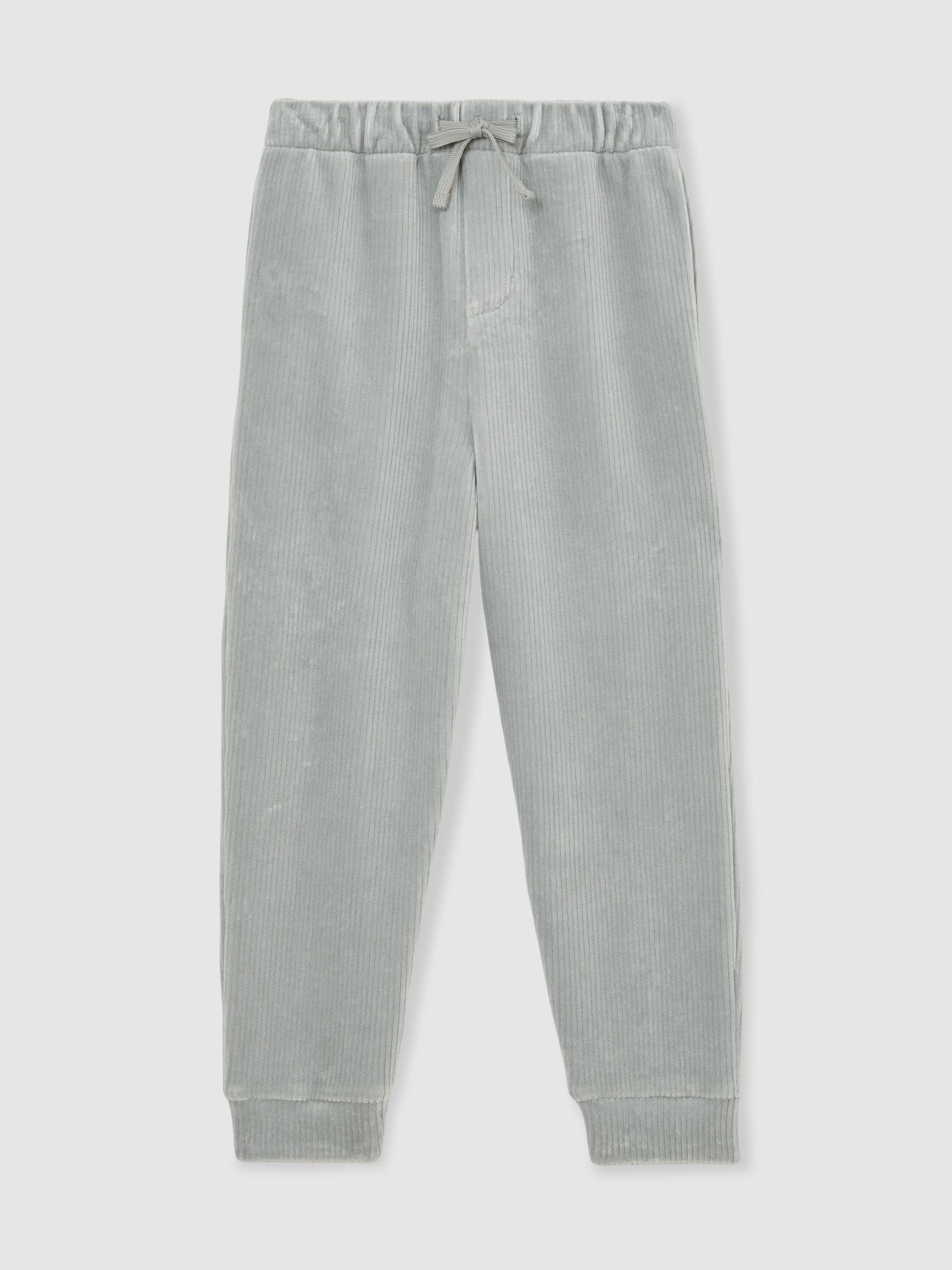 Reiss Soft Grey Caldera 3-9 yrs Corduroy Drawstring Joggers image 2
