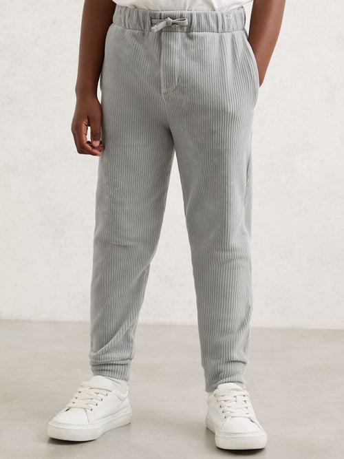 Reiss Soft Grey Caldera 9-13 yrs Corduroy Drawstring Joggers image 1