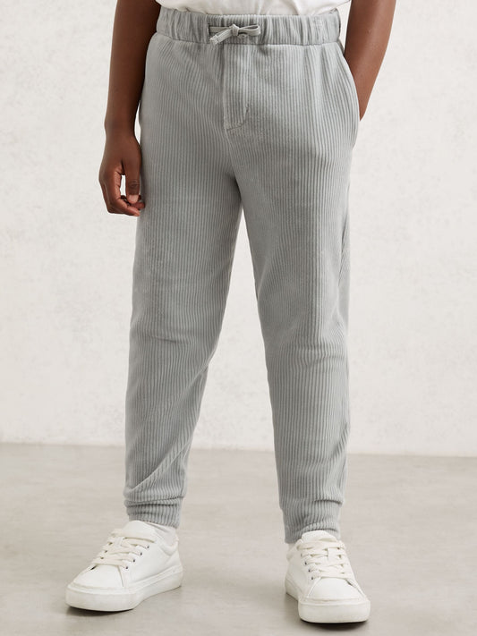 Reiss Soft Grey Caldera 9-13 yrs Corduroy Drawstring Joggers image 1