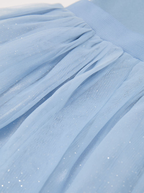 Reiss Blue Dahlia 9-13 yrs Jersey Tulle-Skirt Sleeveless Dress image 1