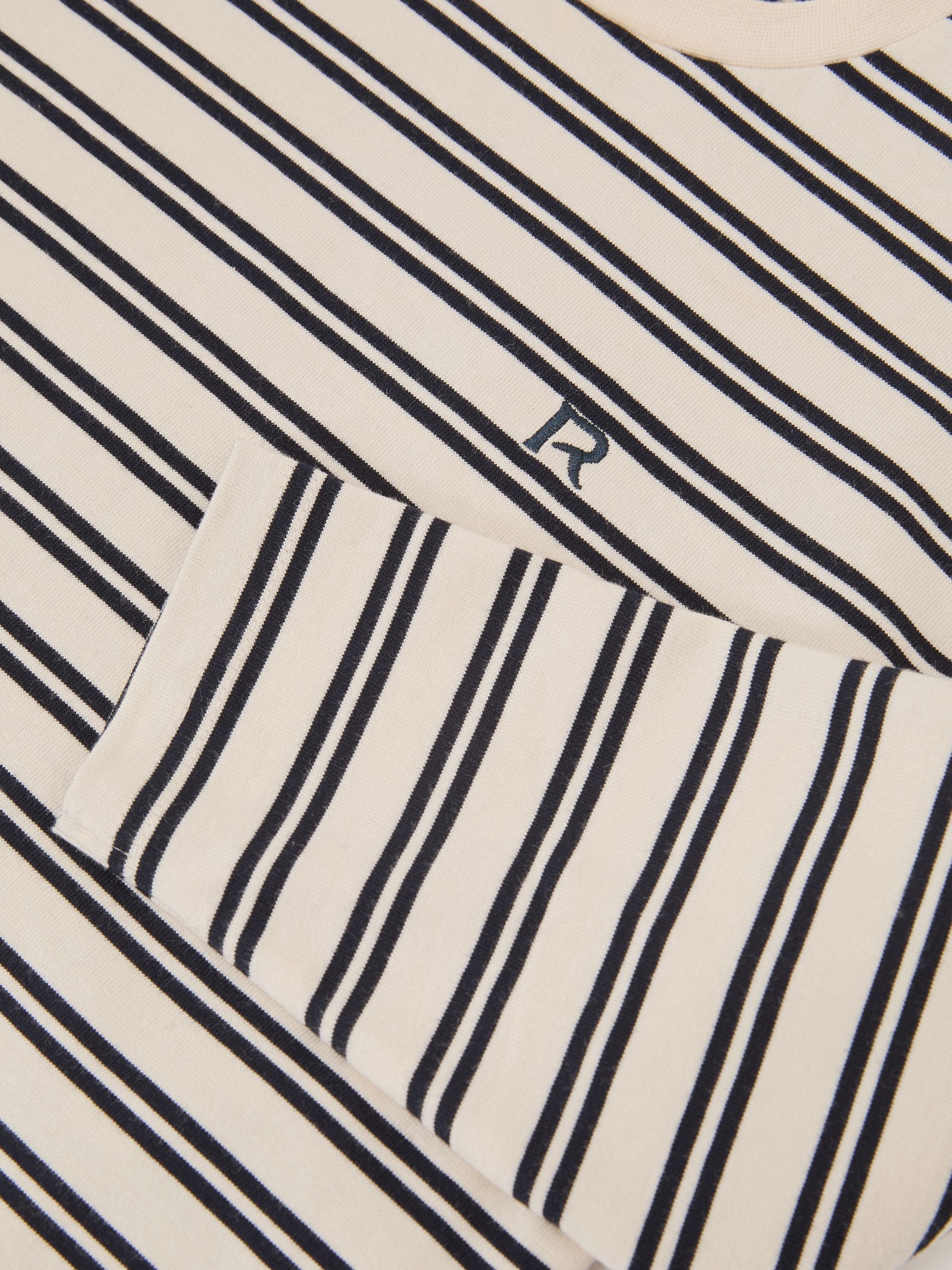 Reiss Navy/White Marley 3-9 yrs Cotton Stripe Long-Sleeve T-Shirt image 5