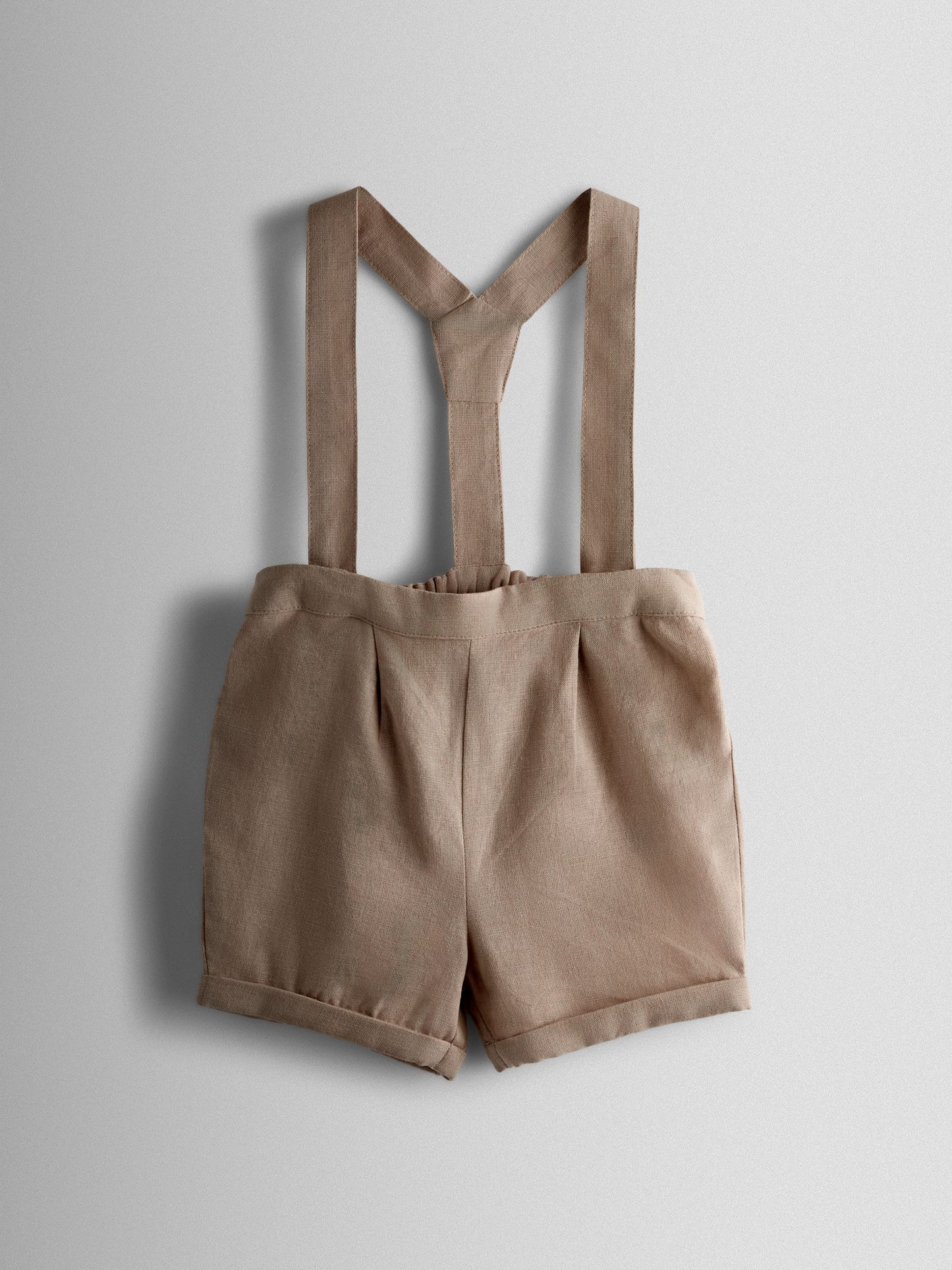 JoJo Maman Bébé Natural 2-Piece Grandad Shirt & Shorts Set image 3