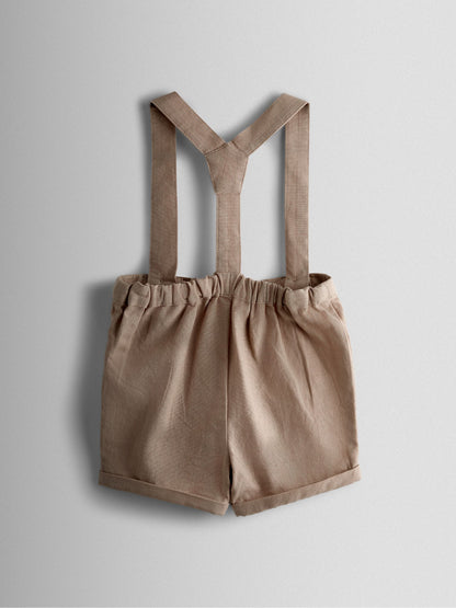 JoJo Maman Bébé Natural 2-Piece Grandad Shirt & Shorts Set image 4