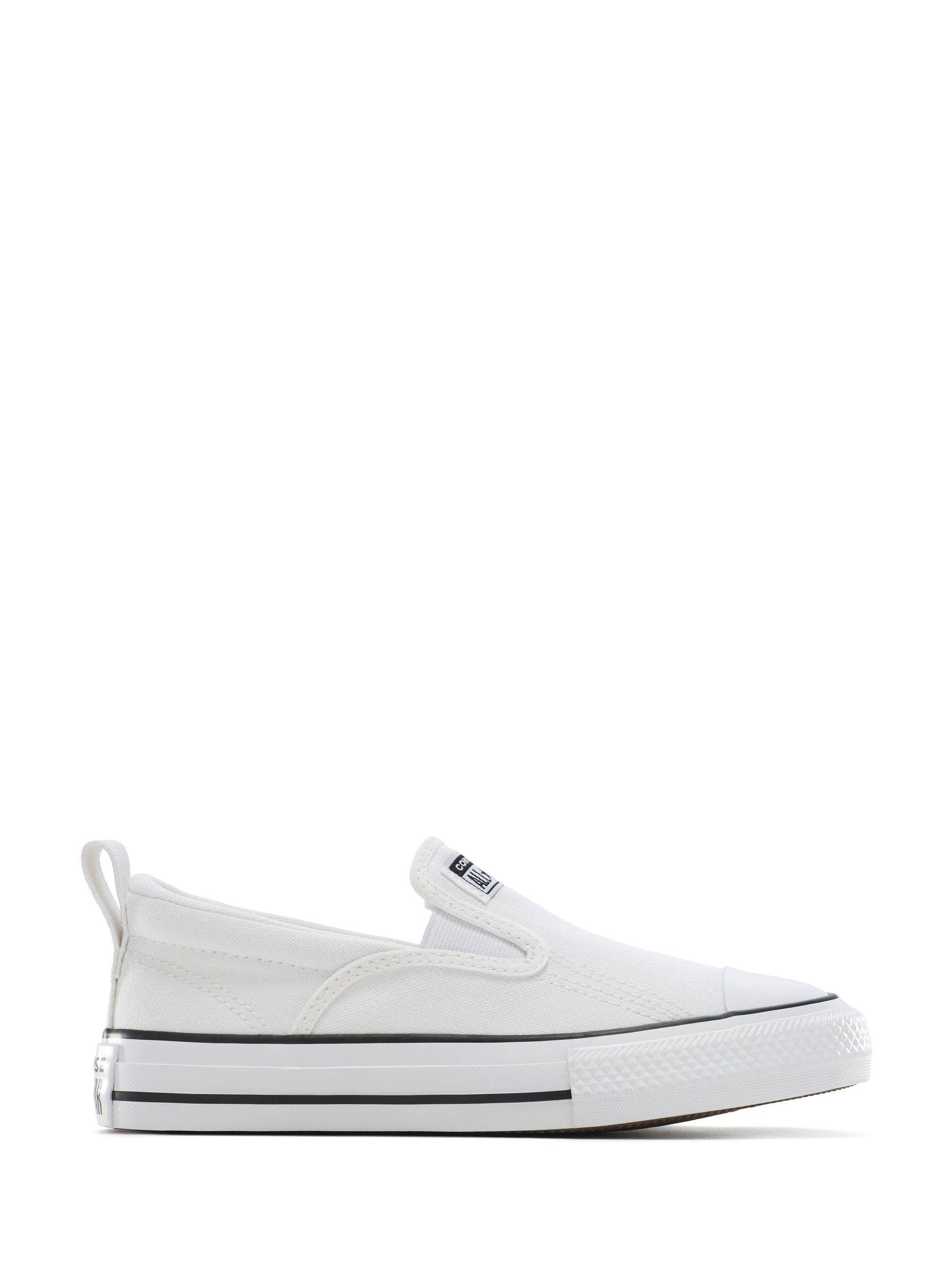 Converse White Chuck Taylor Malden Slip On Trainers image 1