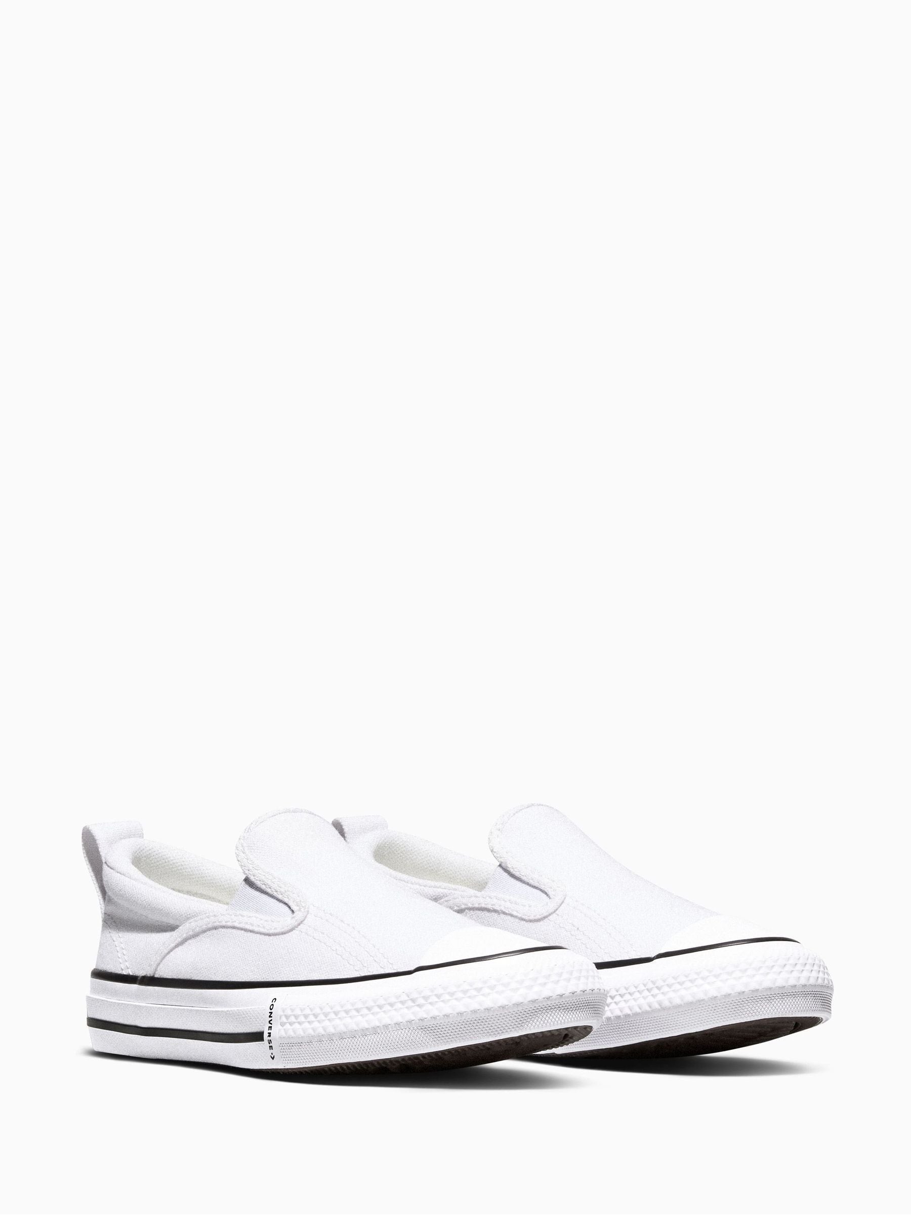 Converse White Chuck Taylor Malden Slip On Trainers image 3
