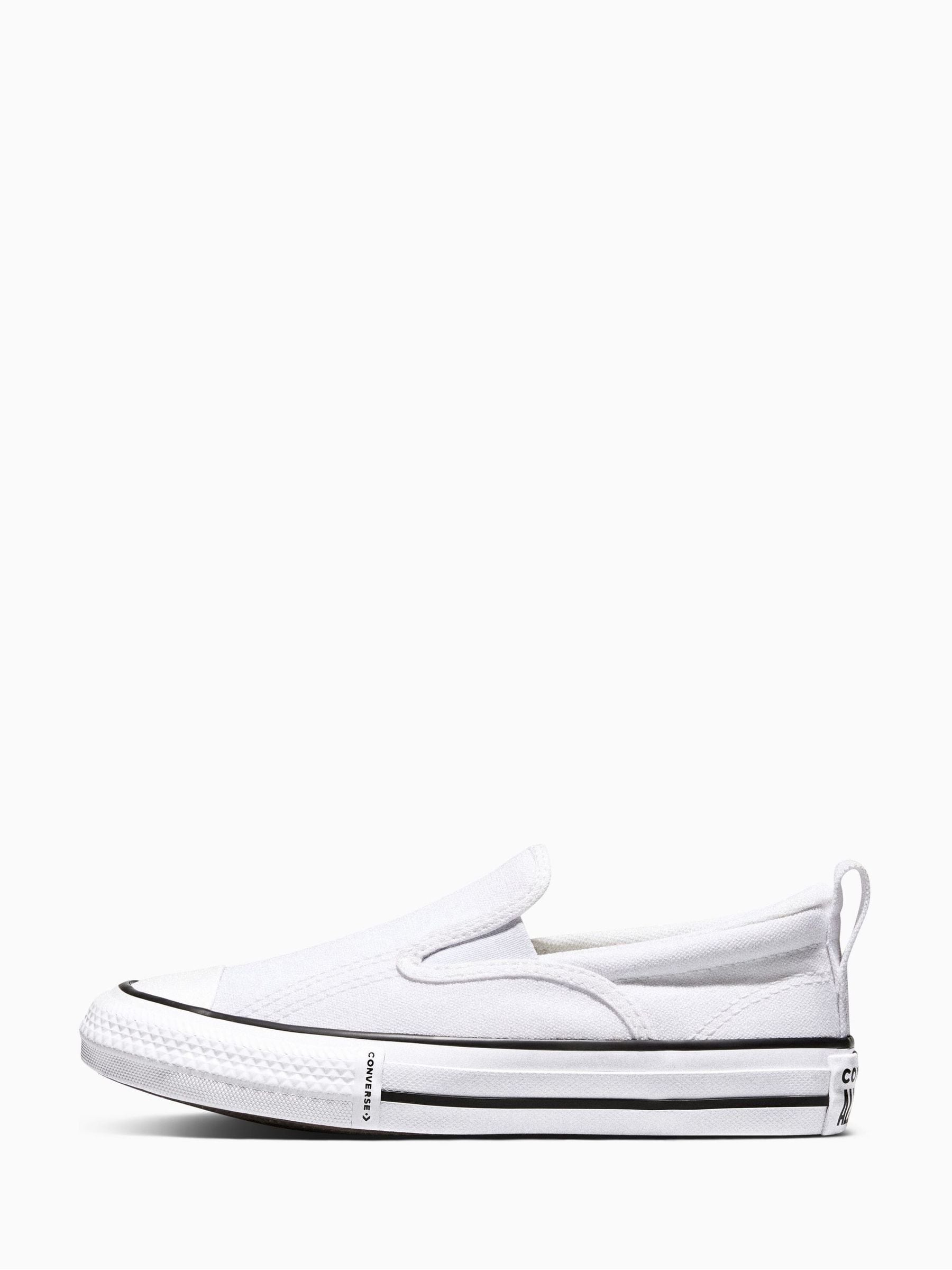 Converse White Chuck Taylor Malden Slip On Trainers image 6