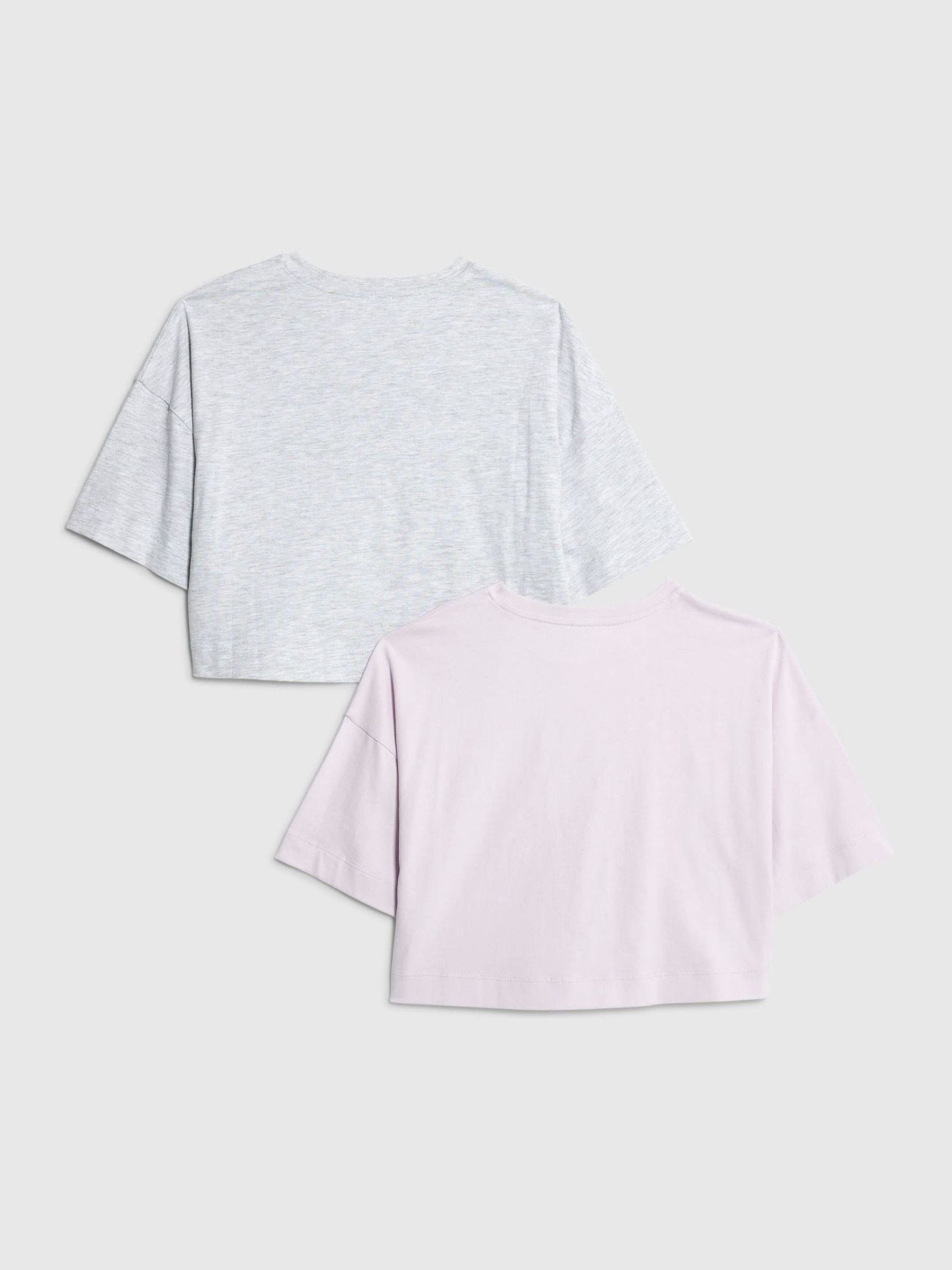 Dsiney Kidz - River Island Purple Bubble Font Crop 2 Pack T-Shirts image 2