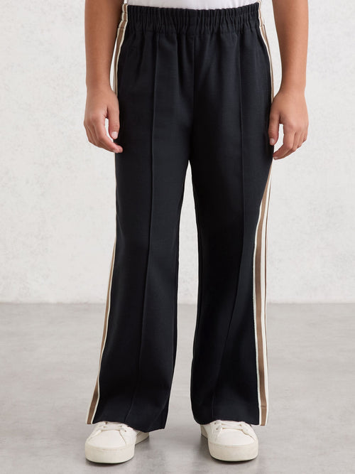 Reiss Navy Robyn 9-13 yrs Cotton Blend Side Stripe Trousers image 1