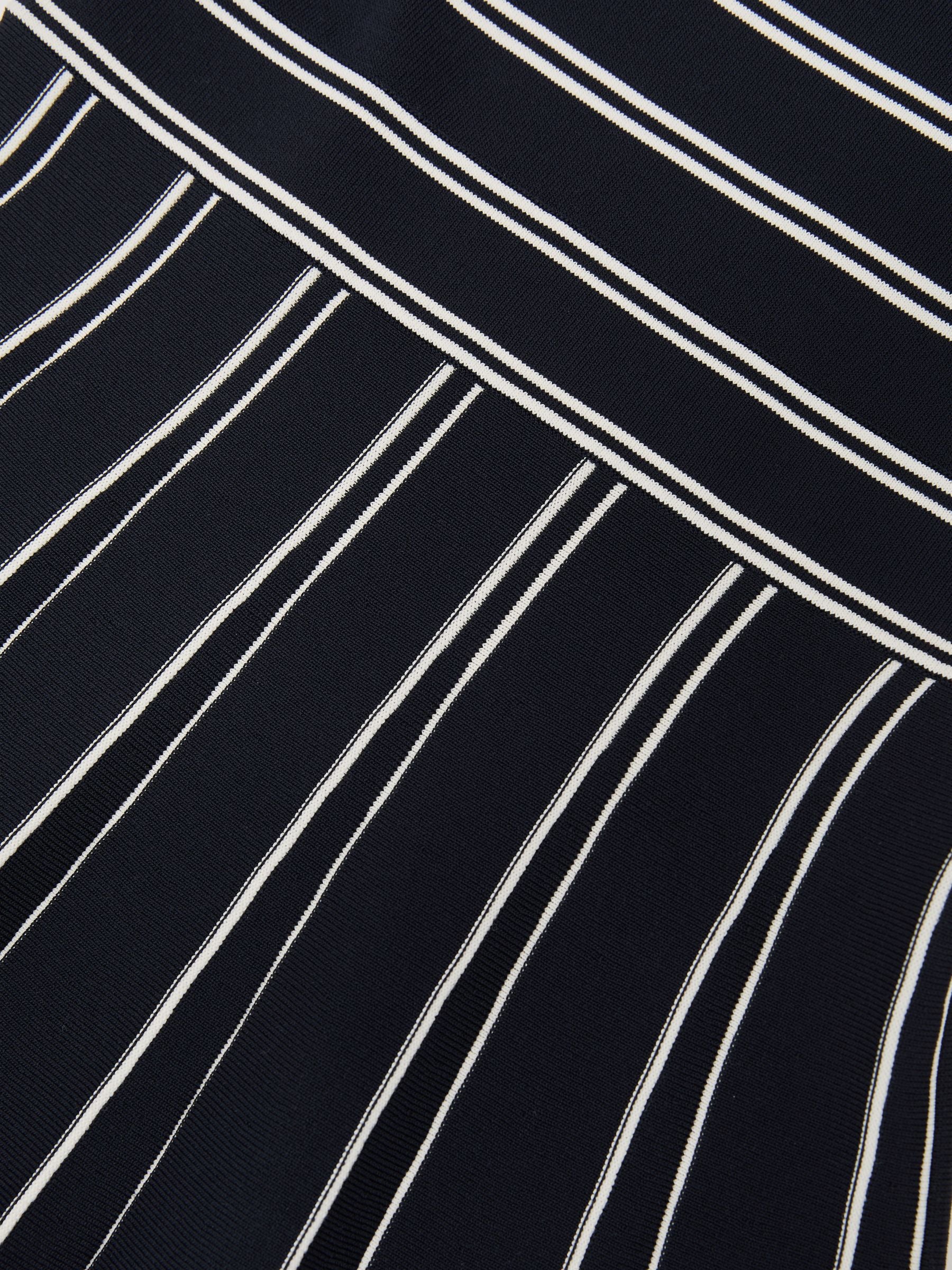 Reiss Navy/Ivory Daphne 9-13 yrs Stripe Knitted Skater Dress image 4