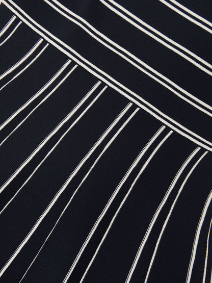 Reiss Navy/Ivory Daphne 9-13 yrs Stripe Knitted Skater Dress image 4