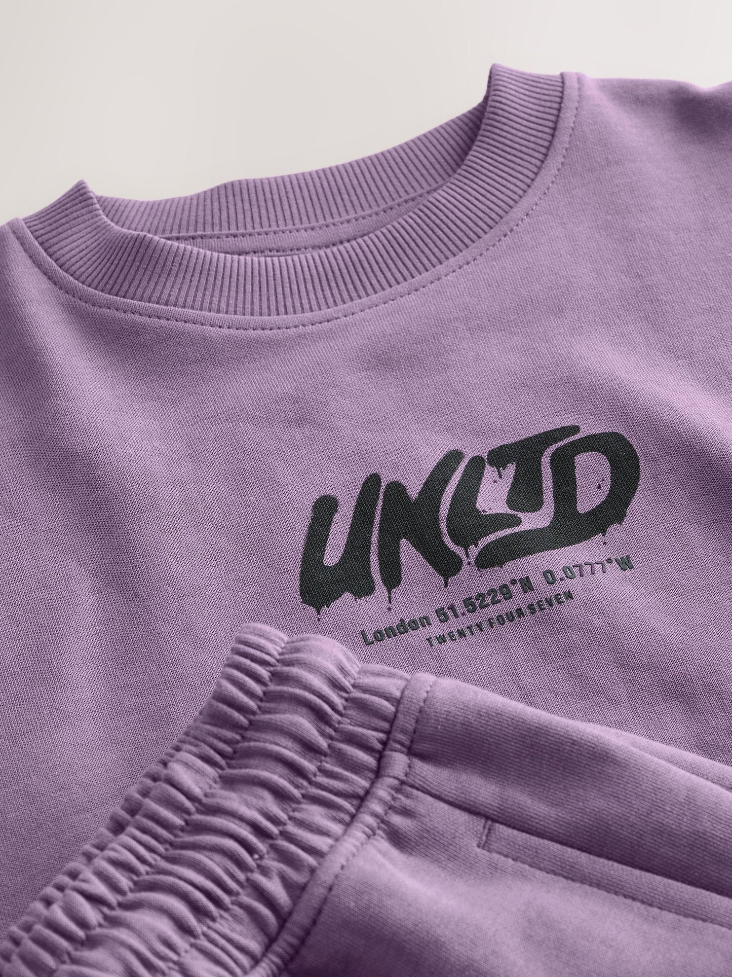 Dsiney Kidz - Purple Heavyweight Short Sleeve T-Shirt and Shorts Set (3-16yrs) image 9