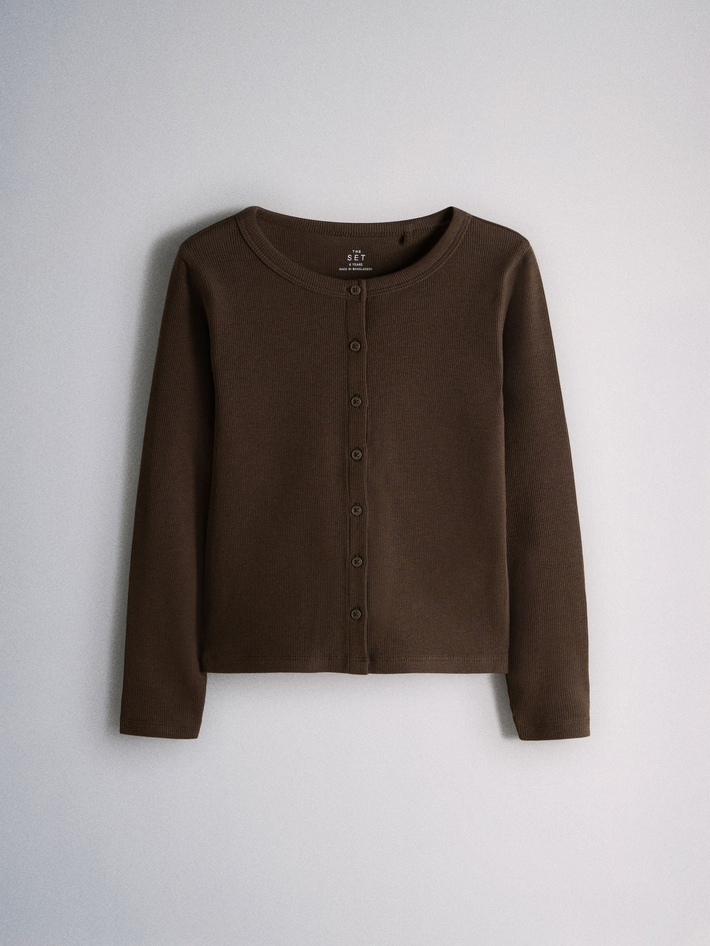 Dsiney Kidz - The Set 4 Pack Long Sleeve Rib Button Through Cotton Tops Brown Pink image 5