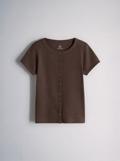Dsiney Kidz - The Set 3 Pack Button Through Short Sleeve Rib Cardigans Brown/Pink/Cream image 4