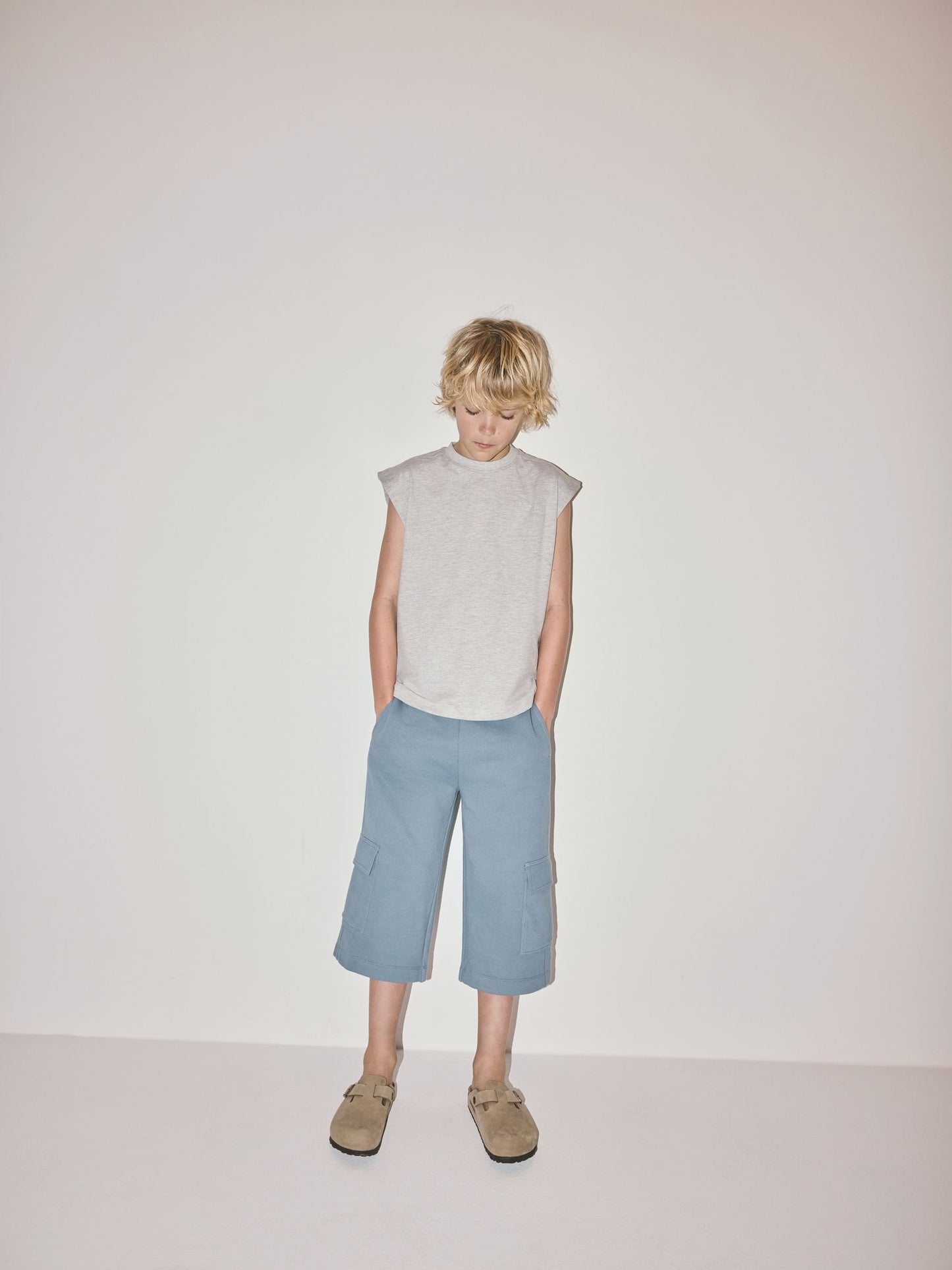 Dsiney Kidz - The Set 3 Pack Cotton Jersey Sleeveless T-Shirts Green/Grey/White image 5